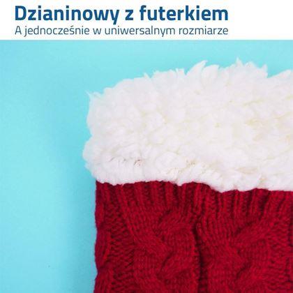 Obrazek z Ciepłe skarpetki dzianinowe - czerwone