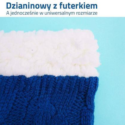 Obrazek z Ciepłe skarpetki dzianinowe - niebieskie