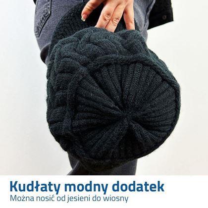 Obrazek z Beret dziany - czarny