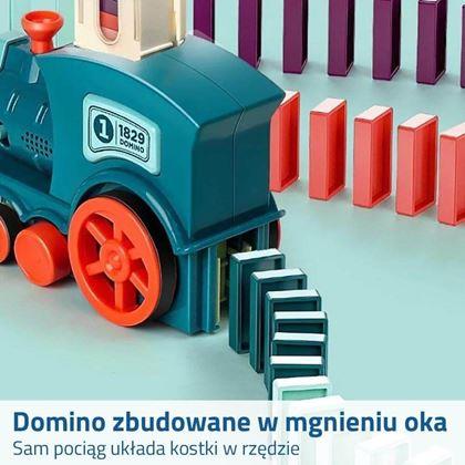 Obrazek z Pociąg układający domino