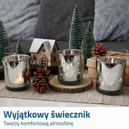 Obrazek z Świecznik na świeczkę herbatkę - zimowy las