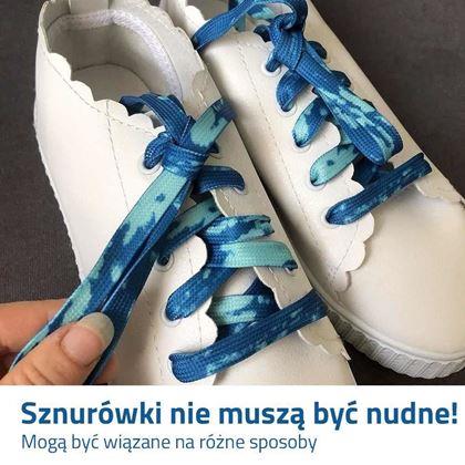 Obrazek z Wesołe sznurówki - niebieski batik