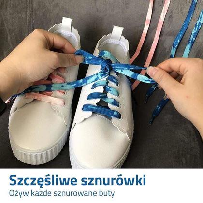 Obrazek z Wesołe sznurówki - niebieski batik