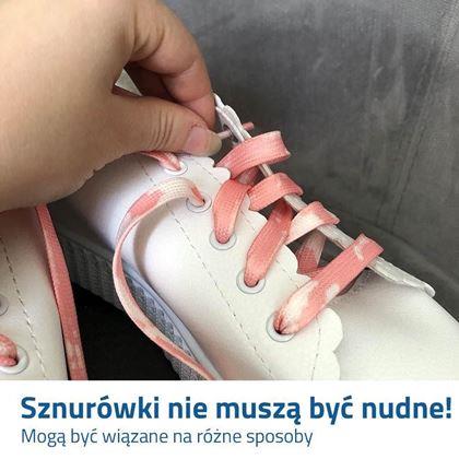 Obrazek z Wesołe sznurówki - różowy batik