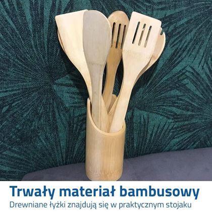 Obrazek z Zestaw bambusowych przyborów kuchennych 6 szt