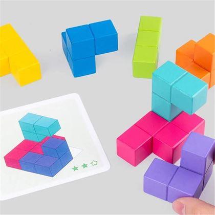 Obrazek z Drewniane puzzle 3D z kartami