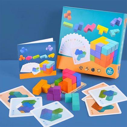 Obrazek z Drewniane puzzle 3D z kartami