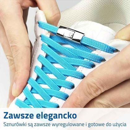 Obrazek z Sznurówki bez zawiązywania z zapięciem - białe