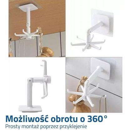 Obrazek z Samoprzylepne obrotowe haczyki