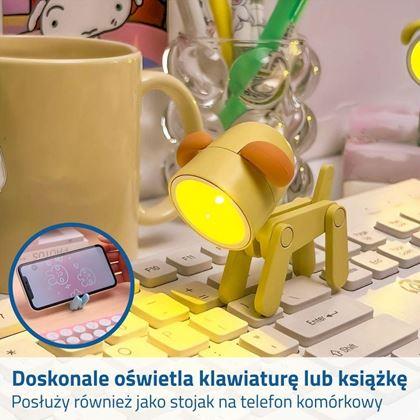 Obrazek z Mini lampka w kształcie psa - niebieska