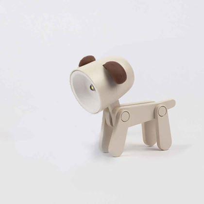 Obrazek z Mini lampka w kształcie psa - beżowa
