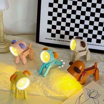 Obrazek z Mini lampka w kształcie psa - beżowa