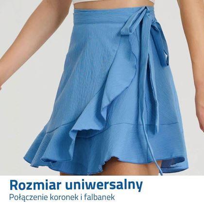 Obrazek z Krótka spódnica owijana - niebieska