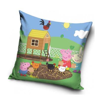 Obraz Poszewka na poduszkę - Świnka Peppina na farmie