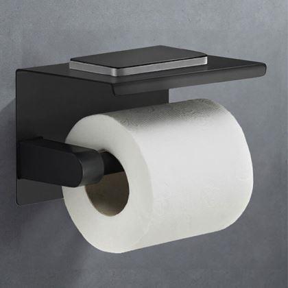 Obrazek z Metalowy uchwyt na papier toaletowy 2w1