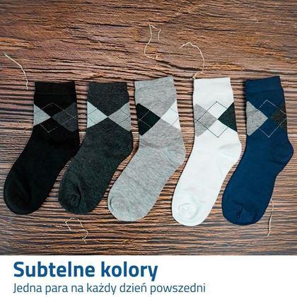 Obrazek z Zestaw skarpetek 5 par – w kratę