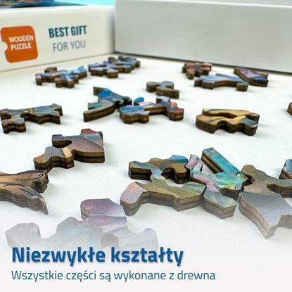 Obraz Drewniane puzzle z kotami