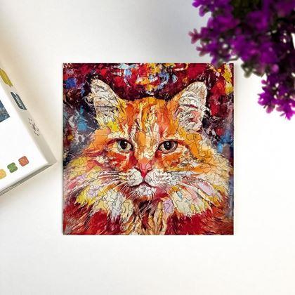 Obrazek z Drewniane puzzle z kotami – kot rudy