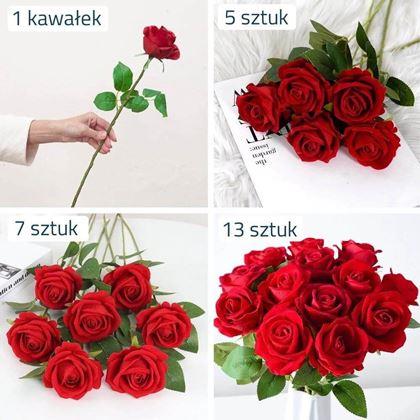 Obrazek z Sztuczna róża - czerwona