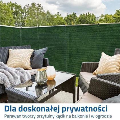 Obrazek z Zasłona balkonowa 500x90 cm - zielona