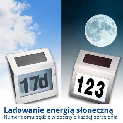 Obrazek z Lampa solarna z numerem domu