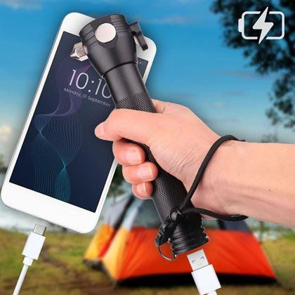 Obrazek z Latarka solarna LED z powerbankiem 8w1