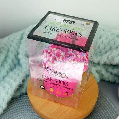 Obrazek z Skarpetki w opakowaniu prezentowym - różowe cupcake