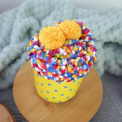 Obrazek z Skarpetki w opakowaniu prezentowym - żółte cupcake