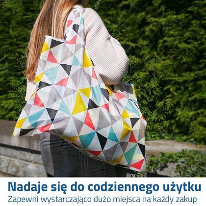 Obrazek z Duża składana torba na zakupy - trójkąty
