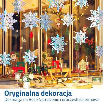 Obrazek z Zawieszana dekoracja płatki śniegu