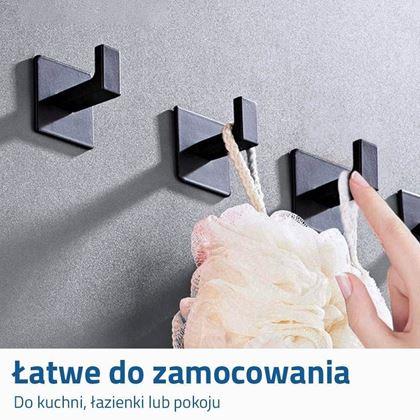 Obrazek z Oto samoprzylepny haczyk metalowy - czarny