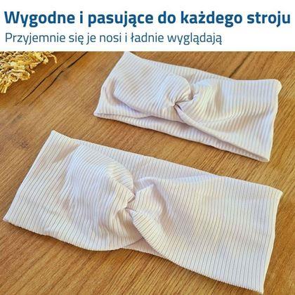 Obrazek z Zestaw 2 opasek na głowę - Matka i córka - biały