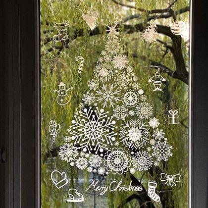 Obrazek z Świąteczna naklejka na okno - choinka
