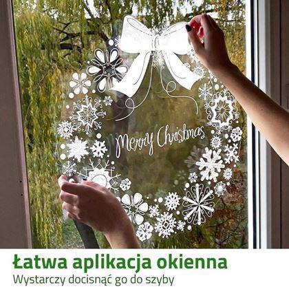 Obrazek z Świąteczna naklejka na okno - wieniec