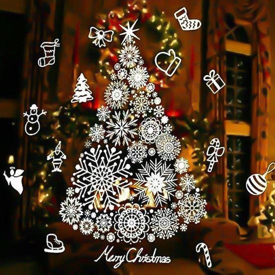 Obrazek z Świąteczna naklejka na okno - choinka