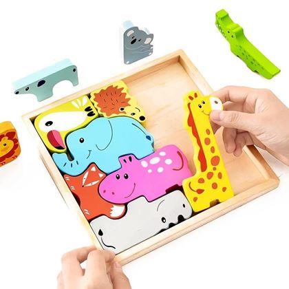 Obrazek z Drewniane puzzle - zwierzęta