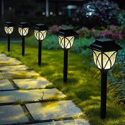 Obraz Zestaw 2 lamp solarnych LED do ogrodu