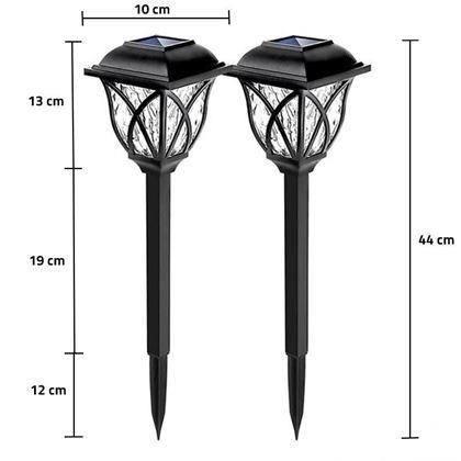 Obrazek z Zestaw 2 lamp solarnych LED do ogrodu
