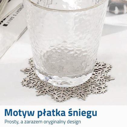 Obrazek z Podkładka w kształcie płatka śniegu - srebrna