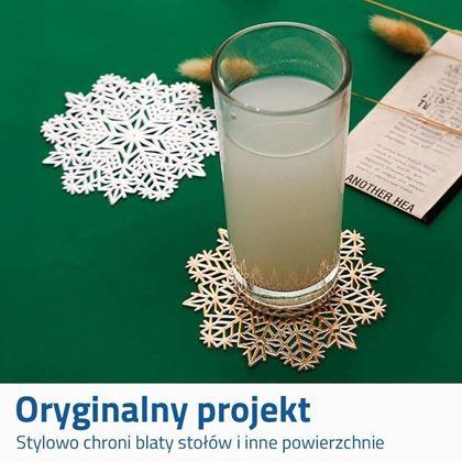 Obrazek z Podkładka w kształcie płatka śniegu - srebrna
