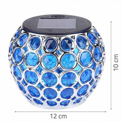Obrazek z Kolorowa lampa solarna - niebieska