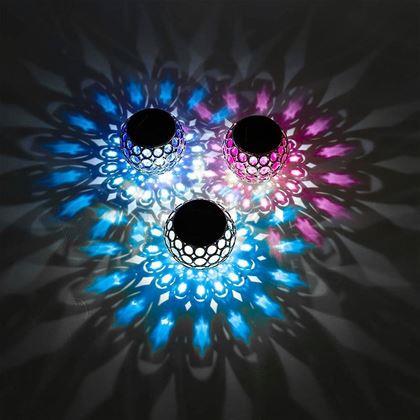 Obrazek z Kolorowa lampa solarna - różowa