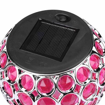Obrazek z Kolorowa lampa solarna - różowa
