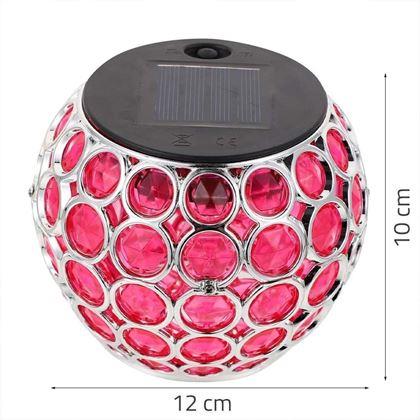 Obrazek z Kolorowa lampa solarna - różowa