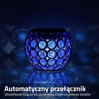 Obrazek z Kolorowa lampa solarna - niebieska