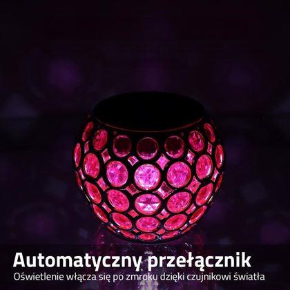 Obrazek z Kolorowa lampa solarna - różowa