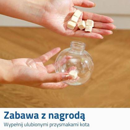 Obrazek z Interaktywna zabawka dla kota z dozownikiem karmy