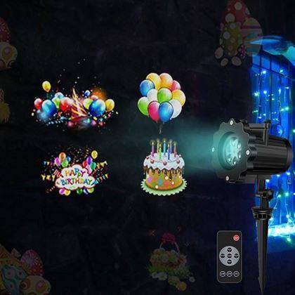 Obrazek z Projektor LED na zewnątrz 16 motywów