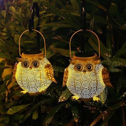Obrazek z Solarna lampa ogrodowa LED - sowa