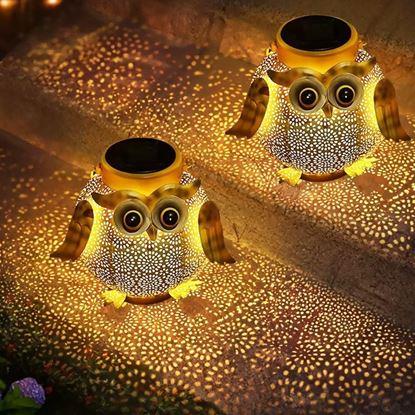 Obraz Solarna lampa ogrodowa LED - sowa